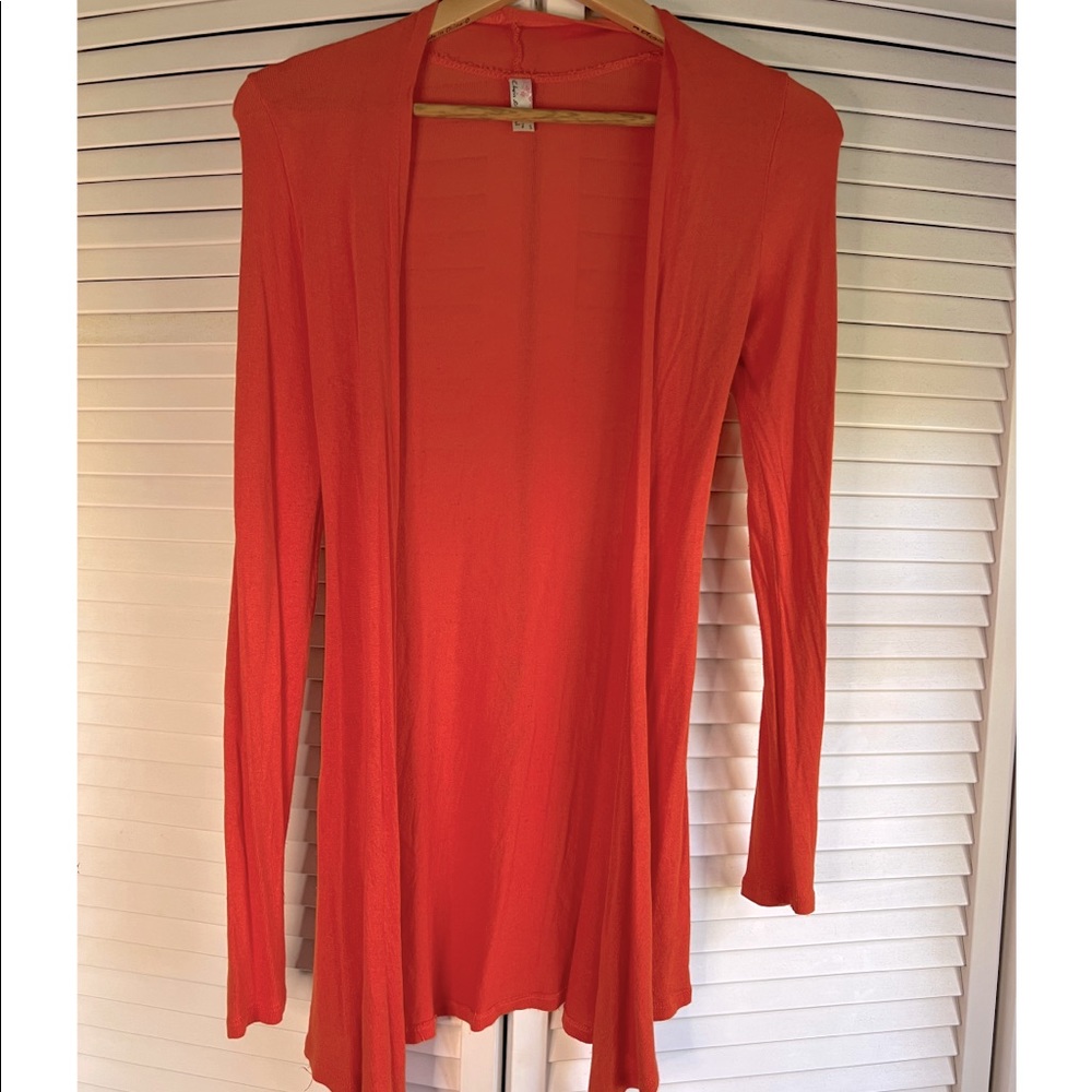 Cardigan — orange.